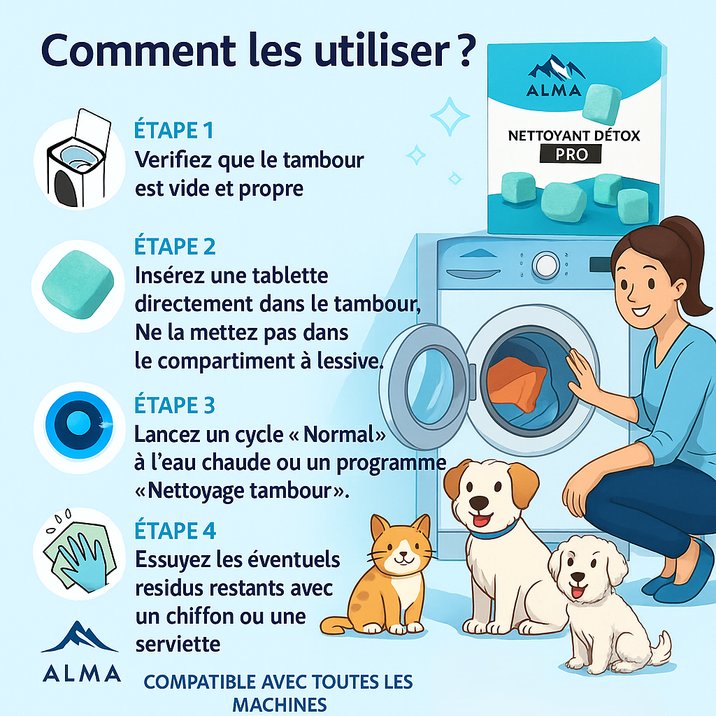 Tablettes Lave-Linge Détox