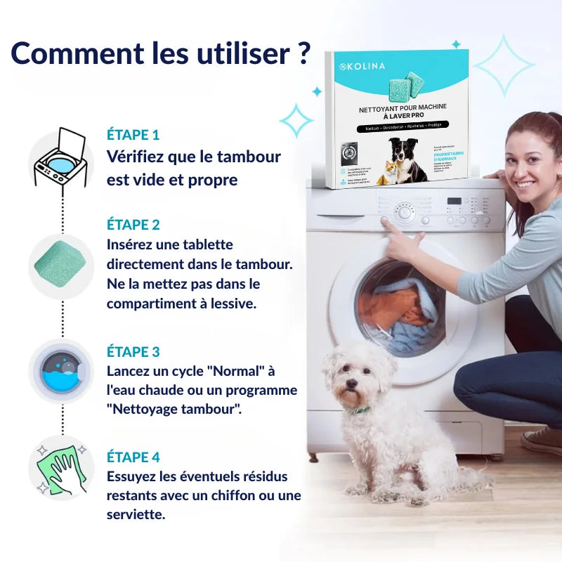 Tablettes Lave-Linge Détox